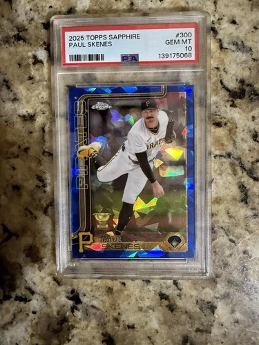 2025 Topps Chrome Sapphire Paul Skenes #300 PSA 10 Pittsburgh Pirates Rookie