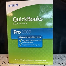 INTUIT QUICKBOOKS PRO 2009 FOR WINDOWS FULL RETAIL US VERSION =LIFETIME LICENSE=
