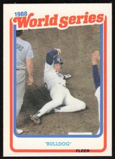 1989 Fleer World Series Bulldog Orel Hershiser #6 - Los Angeles Dodgers
