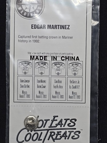 ⚾️EDGAR MARTINEZ 1992 A.L Batting Champ Card & Pin DAIRY QUEEN PROMOTION-#2 Of 4 - Picture 5 of 9