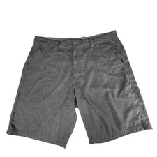 Hang Ten Hybrid Board Short sz 38 Men Gray Flat Front Swim Golf 10" 21" Surf
