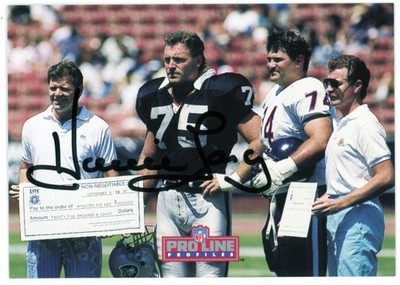 1992 Pro Line Profile Howie Long - Oakland Raiders Autograph 6/9