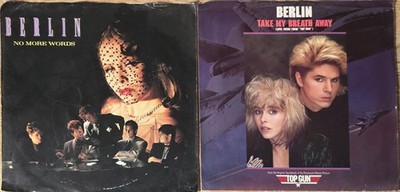 Berlin Take My Breath Away & No More Words 2 45s w Picture Sleeves