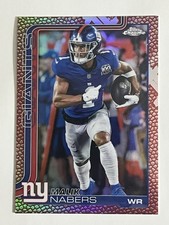 2025 Topps Chrome Football Malik Nabers Pigskin Refractor SP #225 Giants