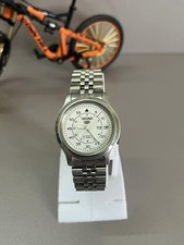 Rare Seiko 5 Automatic Men's 7S26 Military-White Dial Vintage Watch