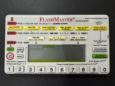 Flash Master Math Tables Electronic Learning Tool Model MT1A