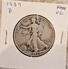 1939 D Walking Liberty Half Dollar - 90% Silver