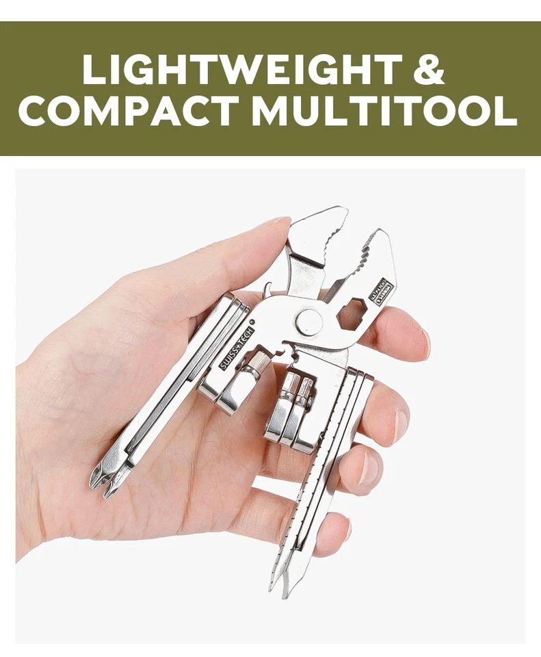 SwissTech Portable Folding Pliers EDC Multi-Tool Multifunctional Wrench Micromax - Bild 3 von 4