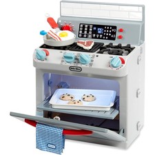 Kids Play Oven Plastic Multi-Color with Accessories Realistic Sounds Ages 2 