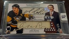 1/1 MARIO LEMIEUX & ART ROSS Pittsburgh Dual AUTO Card *PRICELESS AUTHENTIC