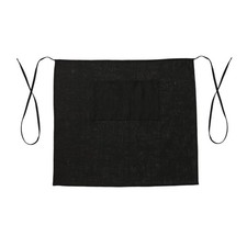 100 Linen Bistro Half Apron, Waist Apron With 2 Pockets For Women Men Waitre...