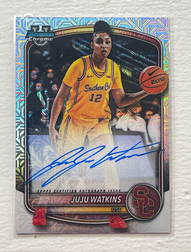 Topps 2025-26 Bowman Chrome Prospect Autos JuJu Watkins #CPA-JA Mojo RC USC