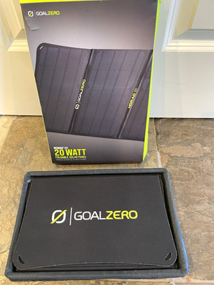 Goal Zero Nomad 20 20W Foldable Solar Charger Panel, Camping/Hiking, Black