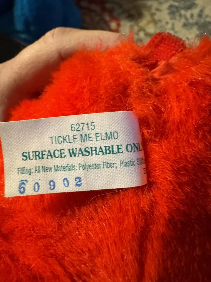 Muñeca de peluche Tickle Me Elmo Vintage 1995 Tyco Plaza Sésamo Original ¡Funciona! Foto 3 de 3