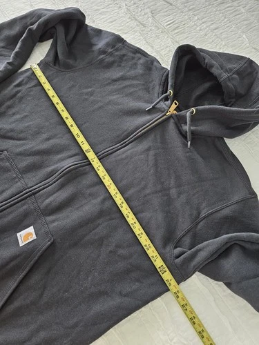 Carhartt Men's Large K122 Heavyweight Full Zip Hooded Sweatshirt Knit Black - Bild 4 von 15