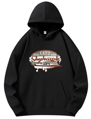 Unisex C172 Skyhawk Aviation Hoodie,Pilot Reunion&Casual Hangout Sweatshirt