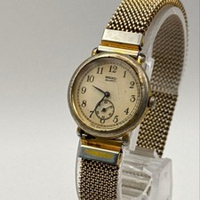 Seiko 2638-0030 Ladies Quartz Watch Ivory Dial Metal Case Mesh Bracelet Used