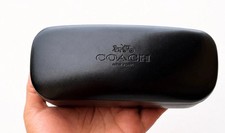 Authentic COACH Eyeglass Sunglasses Case Black Hard Shell Glasses Holder