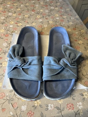 BULLBOXER, Pantolette in 42, blau, Veloursleder