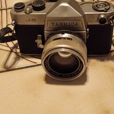 Yashica J-5 Vintage 35mm Film Camera Auto Yashinon 50mm f/2.8 Black/Silver