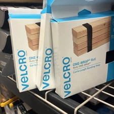 VELCRO One Wrap Roll Cut to Length Bundling Strap  Black 25 ft x 3/4 in-Lot Of 3