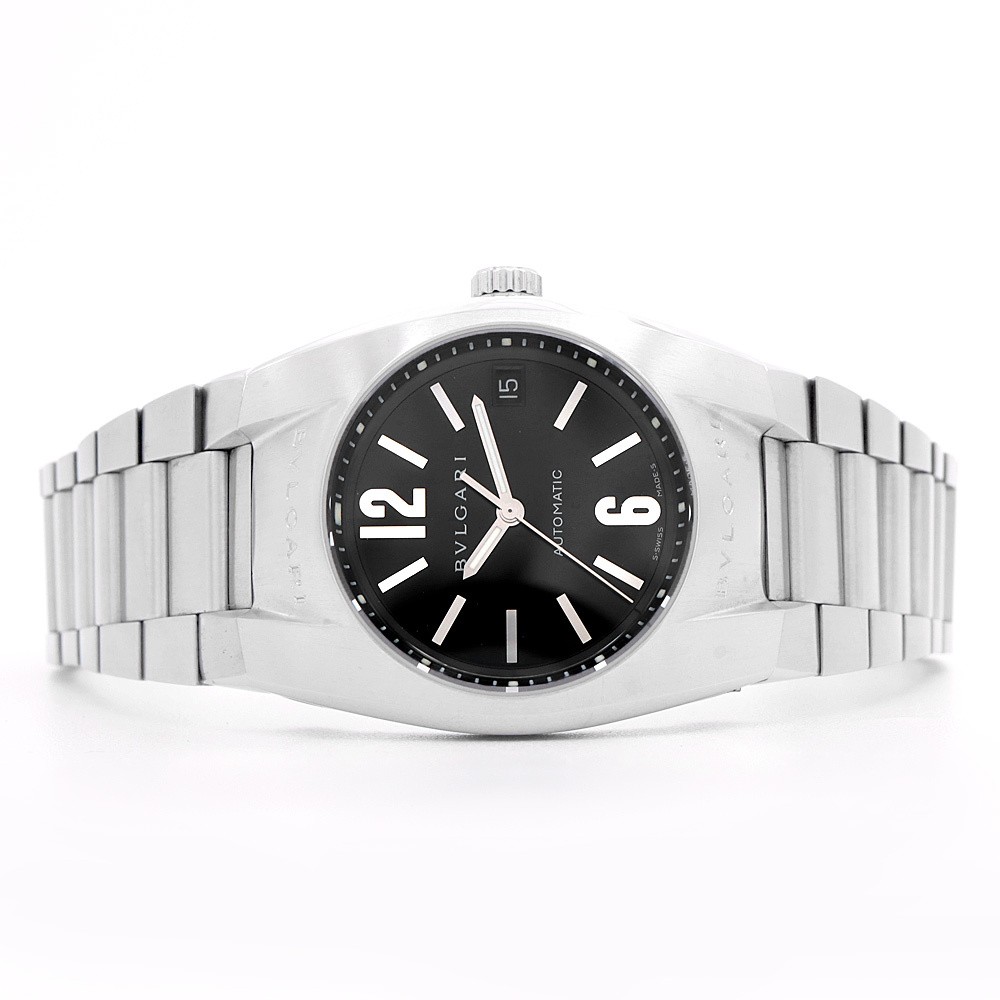 BVLGARI Ergon EG35S Date Black SS Stainless Men's Aut… - Gem