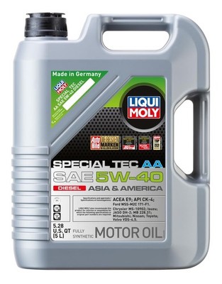 Liqui Moly Special Tec Aa Sae 5W-40 Diesel Fully Synthetic Motor Oil 5 Liter
