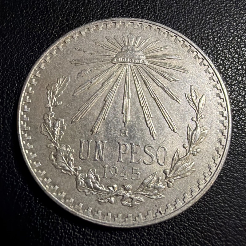 1945 Mexico 1 Un Peso-.720 Silver   F7591