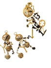 Lunch At The Ritz Steampunk 1980s Clockwork Earrings Pendant Brooch Retired Runw — photo 5