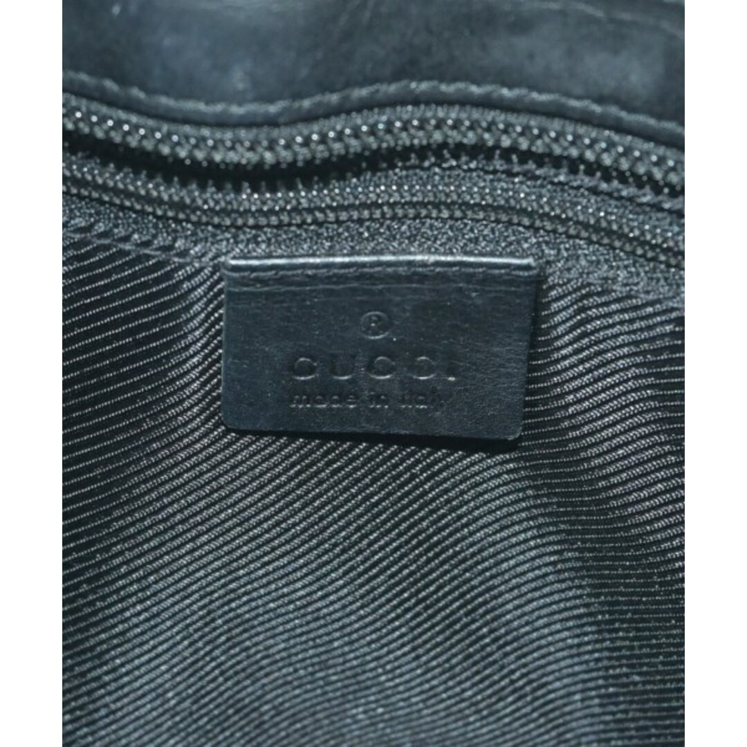 GUCCI Black Leather Tote Bag Women's Used, Classic Design, Free Shipping thumbnail 4