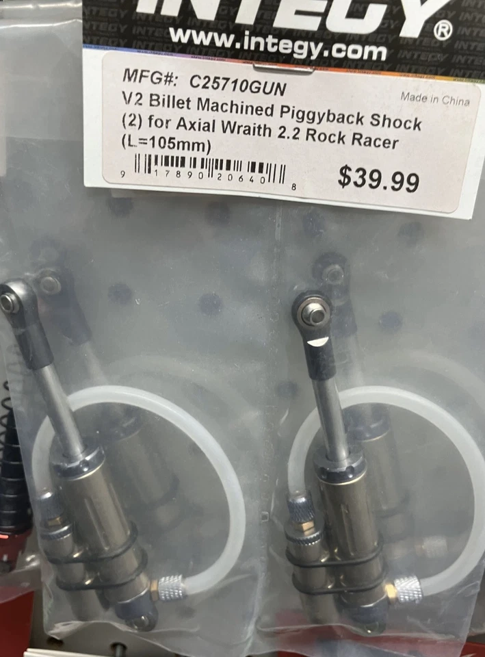 Integy C25710gun Piggyback Shock (2) Axial Wraith 2.2 L-105 mm - Image 2 of 3