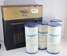 20 Micron 10" x 4.5" Pleated Whole House System Sediment Water Filter 4pk