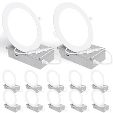 12 Pack 6 Inch Slim LED Recessed Lighting wit...