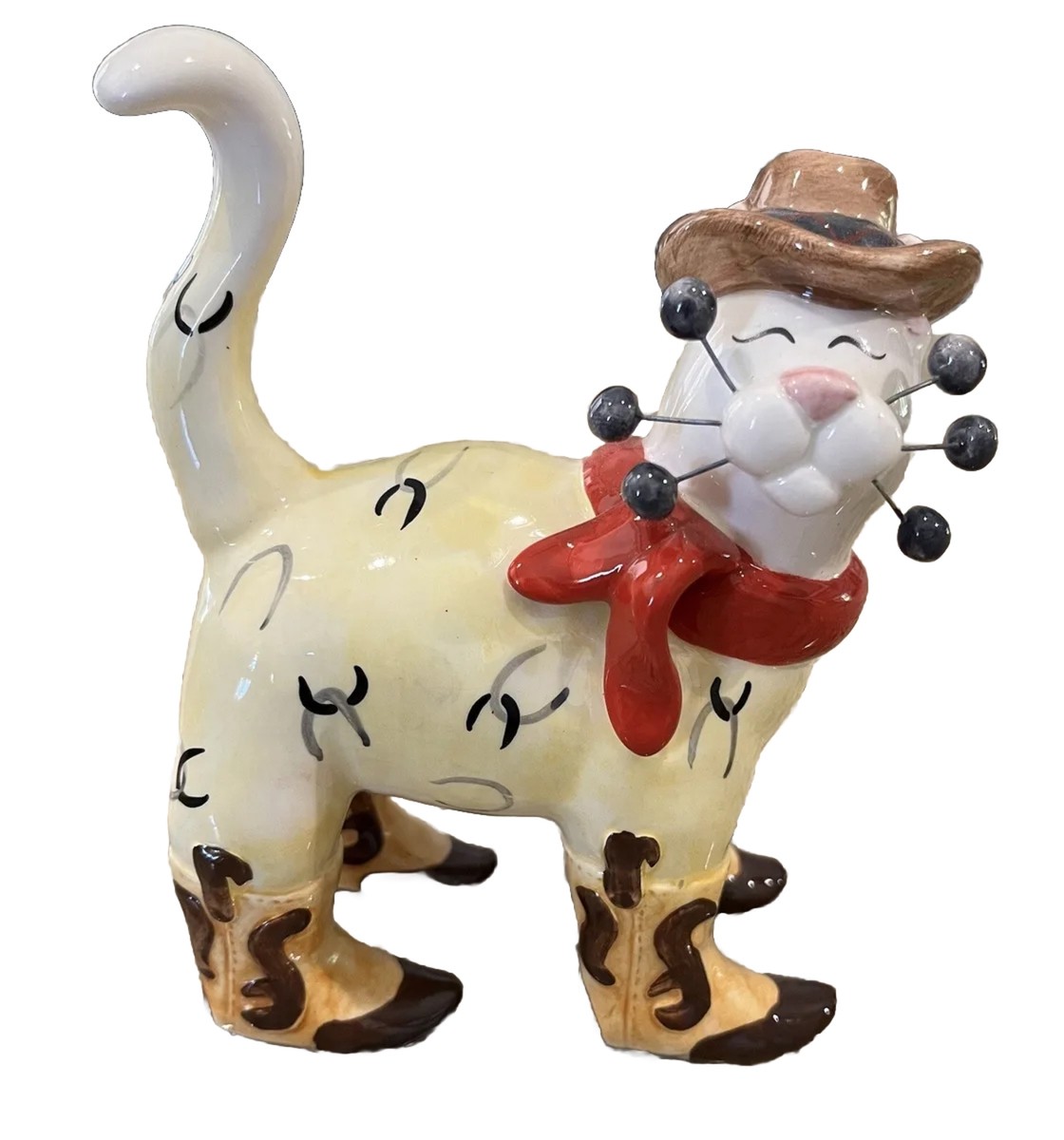 Amy Lacombe Whimsiclay Cat Figurine Cowboy Western 2006 Amy Lacombe Whimsiclay Cat Figurine Cowboy Western 2006
