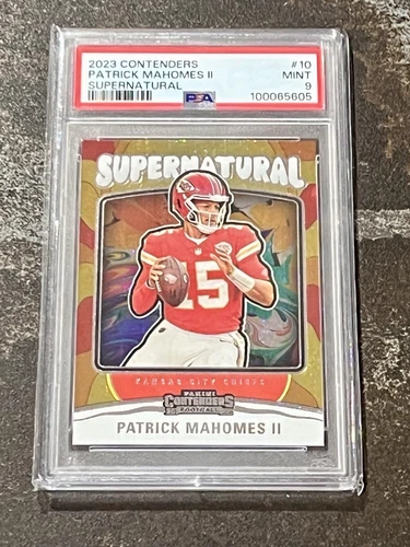 2023 PANINI CONTENDERS SUPERNATURAL #10 PATRICK MAHOMES II PSA 9
