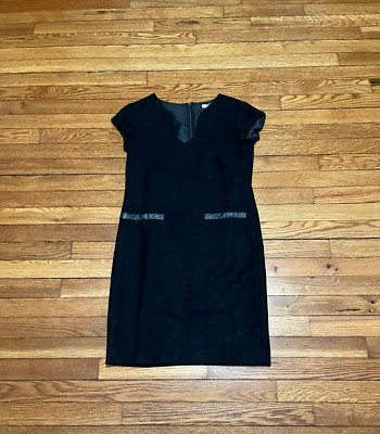 LL Bean Signature Collection Black Wool Dress Women's Size 0 NWT $149.00