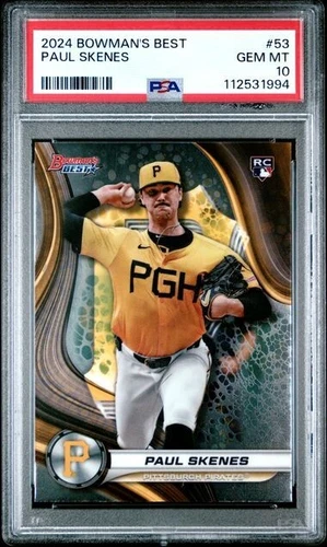 2024 BOWMAN'S BEST #53 PAUL SKENES🔥PSA 10🔥GEM MINT🔥