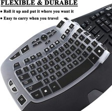 Cover Skin for Logitech K350 MK550 MK570 Ergonomic Desktop Wi Silicone Keyboard
