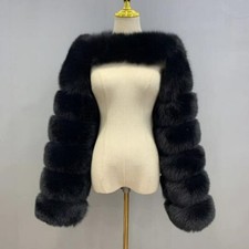 Women Real Fur Double Sleeves Lady Winter Natural Fashion Fur Wrap Collar
