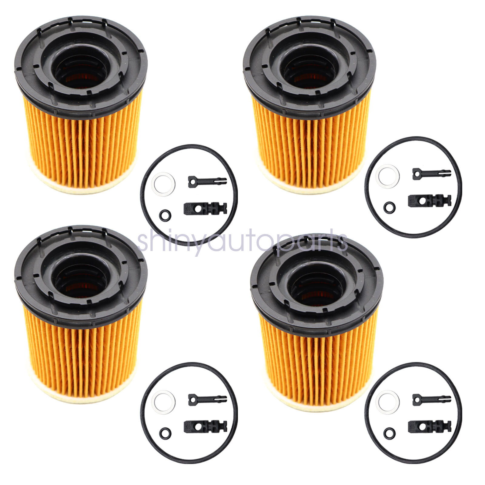Oilk Filter Rio 4PCS Engine Oil Filter with Seals Pack for Kia Rio 1.6L 19-20 26350 ...