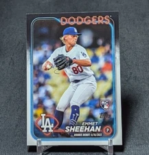 Emmet Sheehan Rookie RC 2024 Topps Update Series Card #US141 Los Angeles Dodgers
