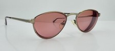 Vintage Perry Ellis PE-701 Gold Oval Metal Sunglasses Japan FRAMES ONLY