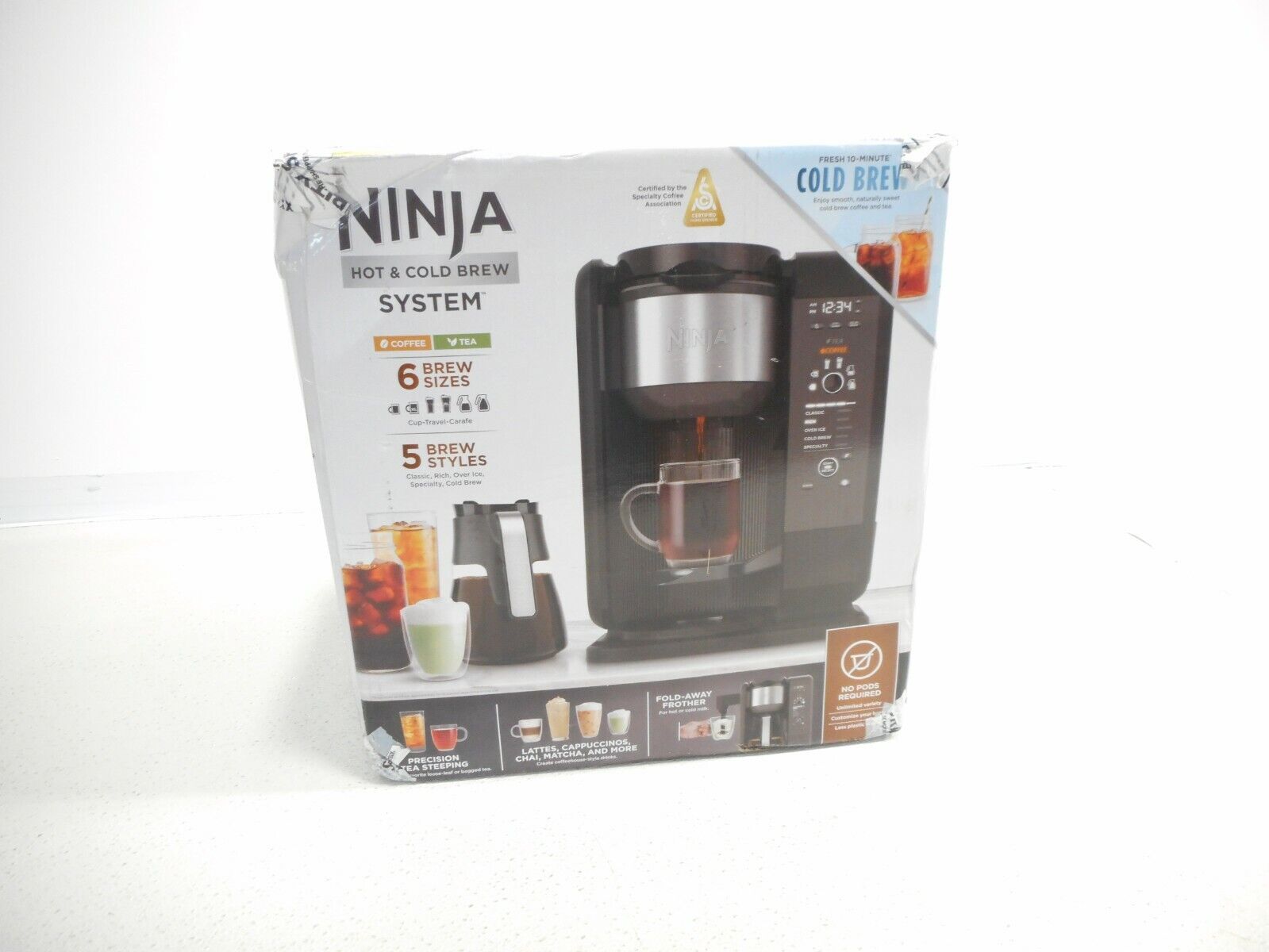 Ninja Auto iQ Intelligent Hot/Cold Brew Tea and Coffee Maker w/ Built In  Frother