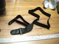 NEW - Black Nylon and Leather Guitar Strap , See Pictures