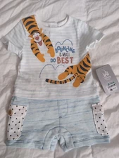 Disney Baby Tigger One Piece Outfit- 3-6 Months NEW
