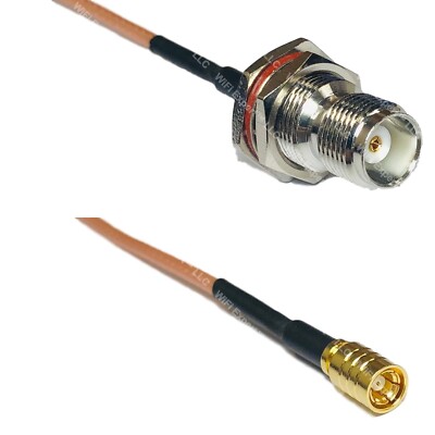 RG316 TNC FEMALE BULKHEAD to SMB FEMALE RF Cable Rapid-SHIP LOT