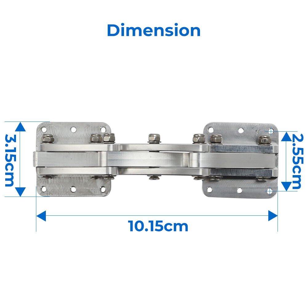 Hidden Scissor Hinge Large - 6061 Aluminum Stainless Steel Screw