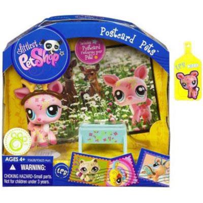 Littlest Pet Shop Postcard Pet Pink Tatoo DEER lot #1356 Rare