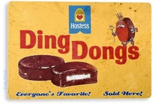 TIN SIGN Ding Dongs 3 Retro Chocolate Cake Store Sign Sign C389