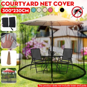 3m Garden Patio Beach Parasol Umbrella Uv Sun Shade Rain Proof Adjustable Pole Ebay